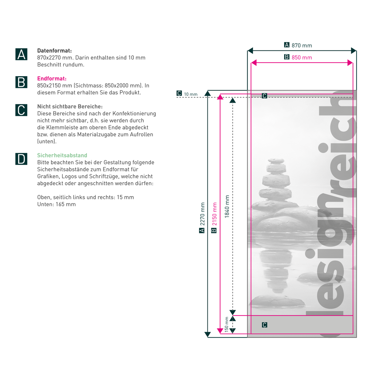 Roll-Ups einfach selbst gestalten im Designreich Druckshop.